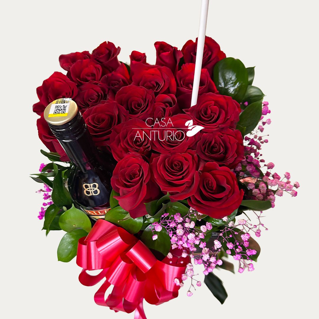 Arreglo de Rosas con Globo - Imagen 2