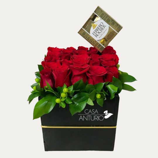 Arreglo de Rosas Rojas con Chocolates