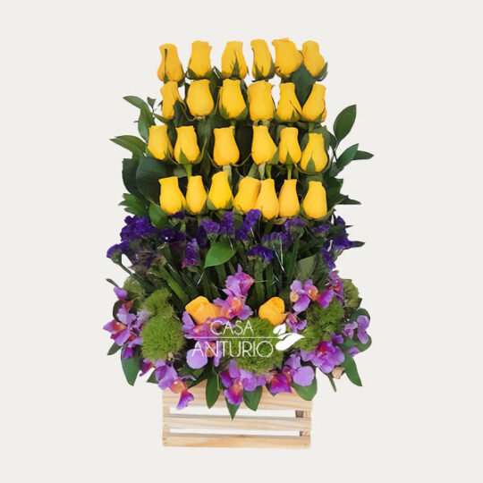 Rosas Amarillas en Escalera