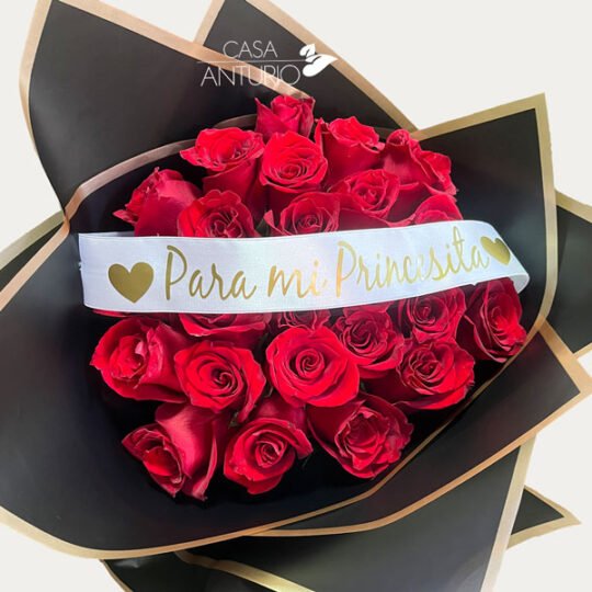 Bouquet de Rosas Rojas con Mensaje