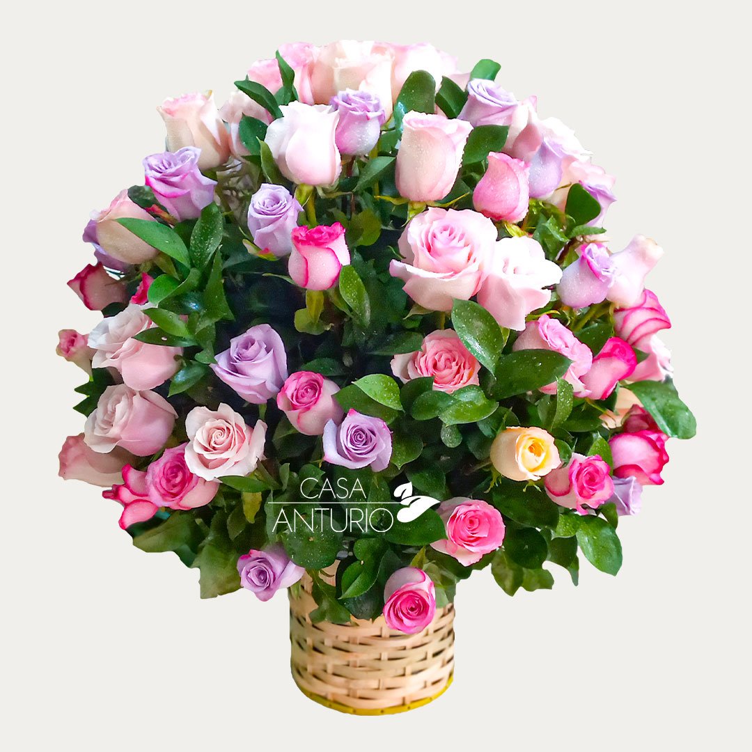 Arreglo de Rosas Color Pastel