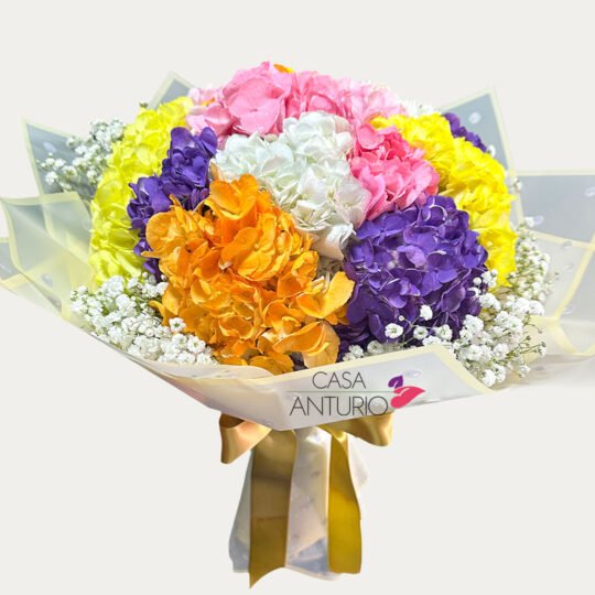 Bouquet de Hortensias y Perla