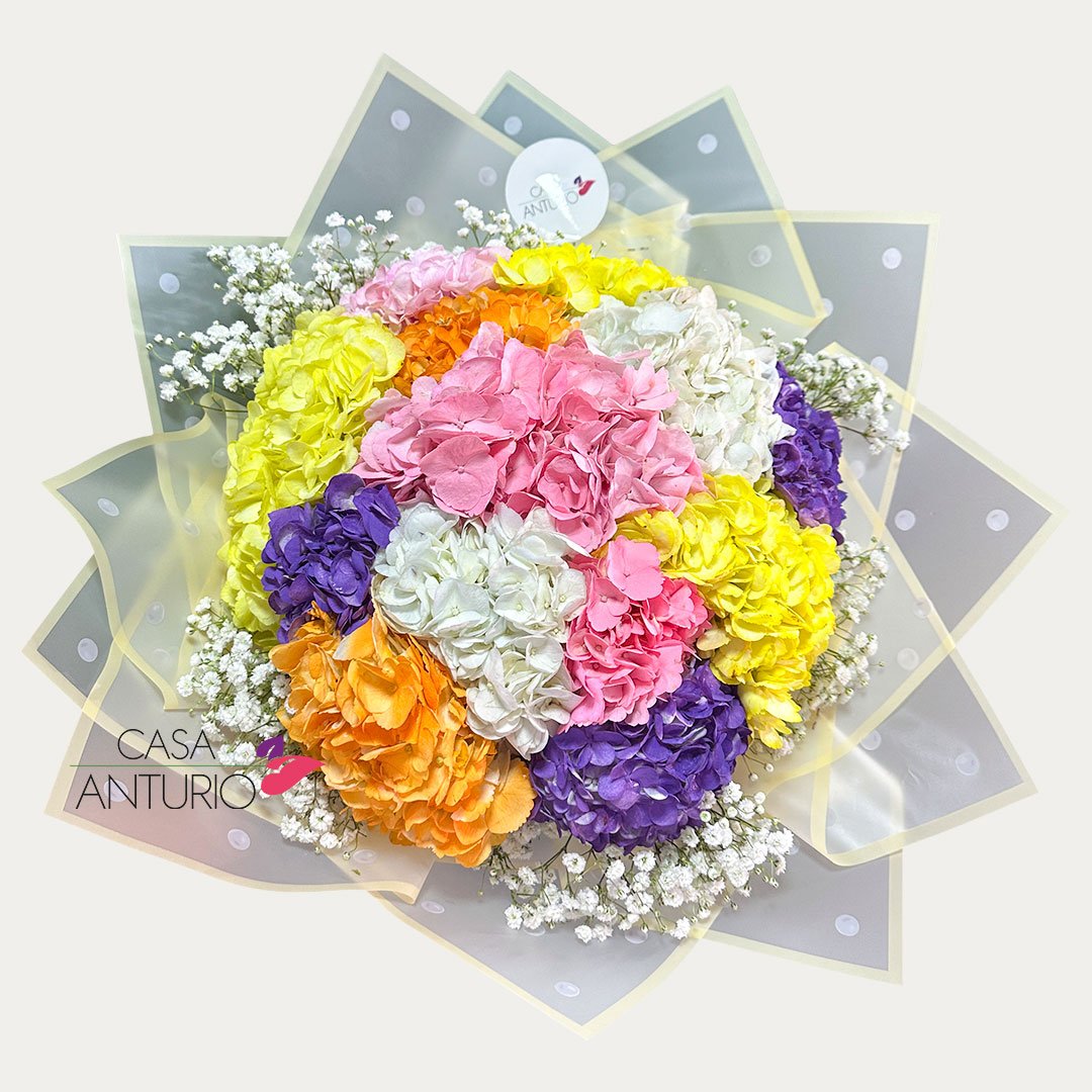 Bouquet de Hortensias y Perla - Imagen 2