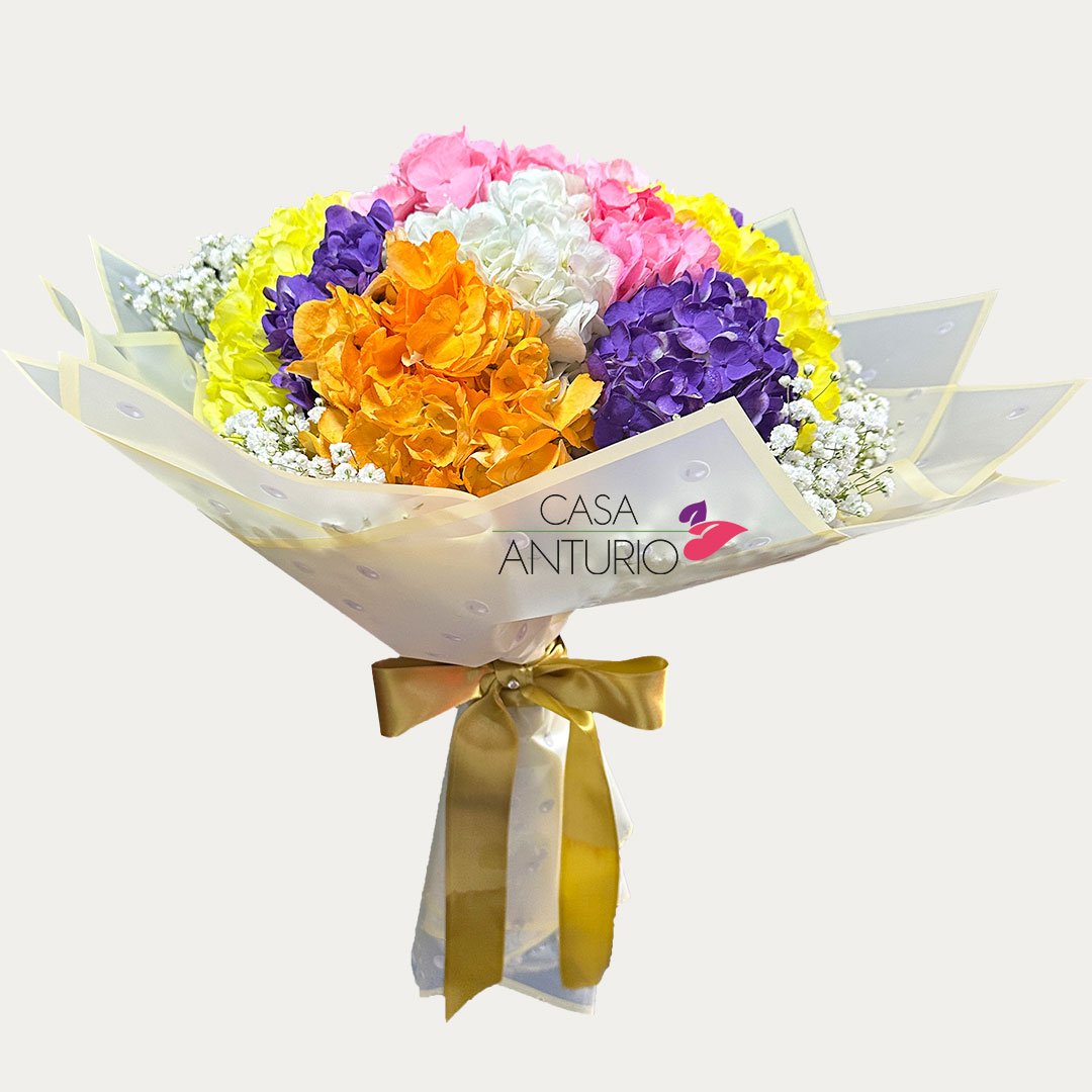 Bouquet de Hortensias y Perla - Imagen 3