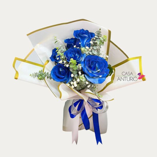 Bouquet de Rosas y Eucalipto