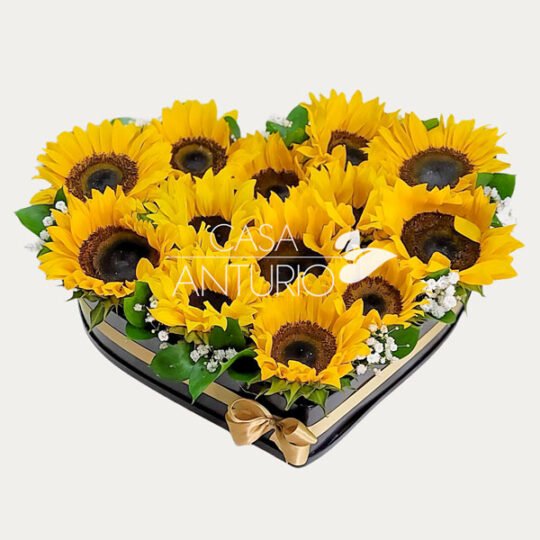 Corazón de Girasoles