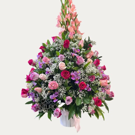 Arreglo de Rosas, Orquideas, Perla y Gladiolos