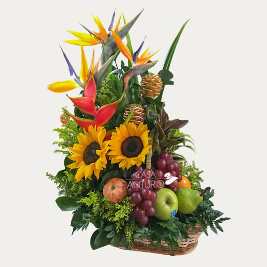 Frutero con Flores Exóticas