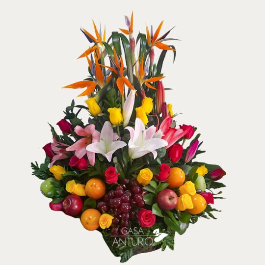 Frutero en Rosas, Lirios y Aves del Paraíso