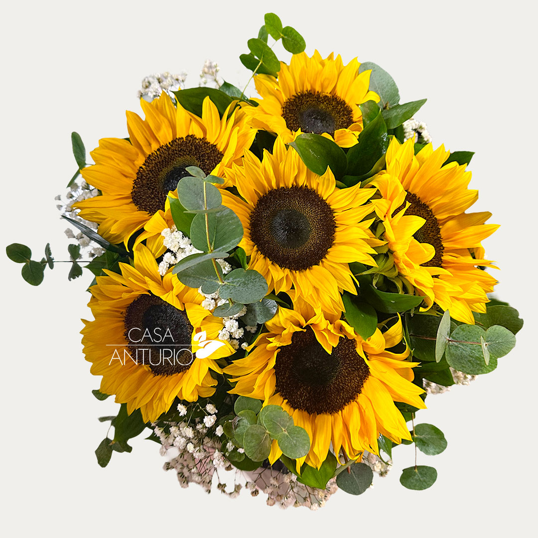 Arreglo de Girasoles con Follajes - Imagen 2