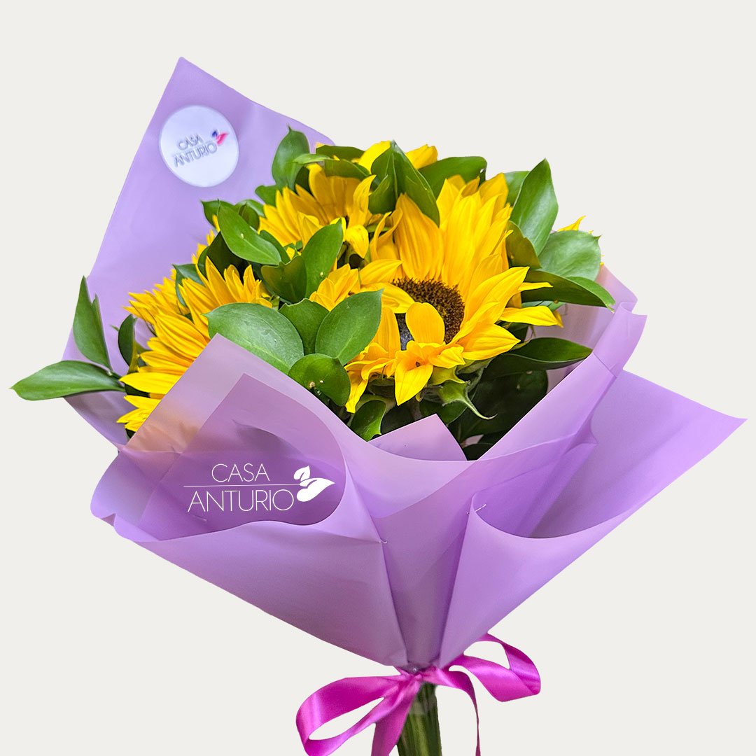 Bouquet de Girasoles y Rusco - Imagen 2