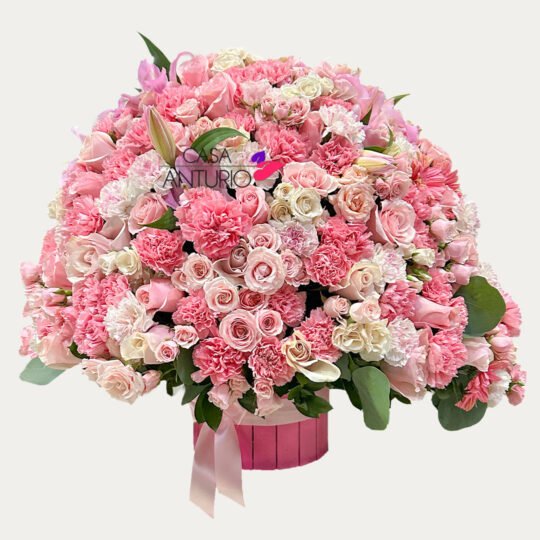 Arreglo Grande de Rosas, Claveles y Lirios