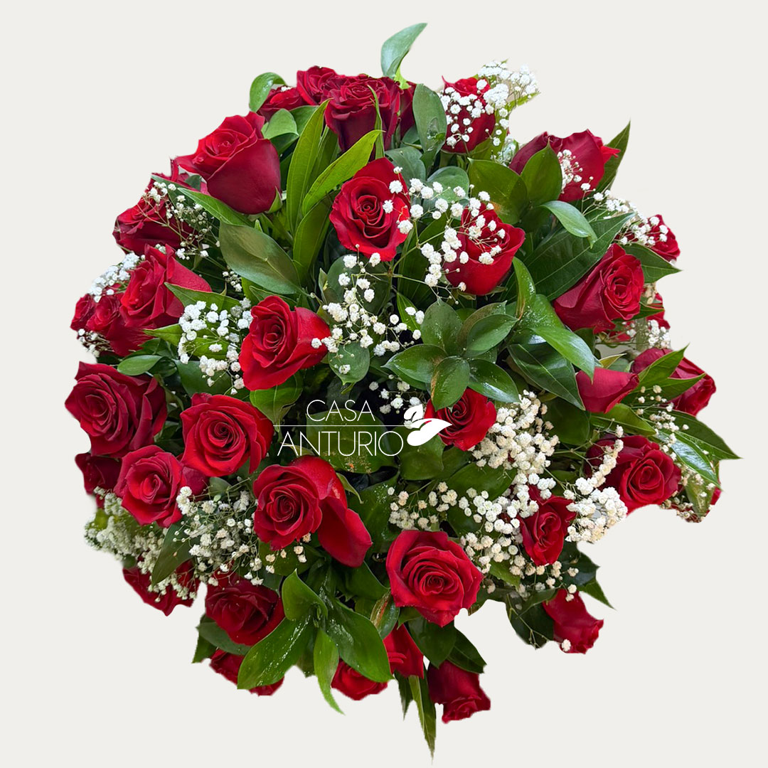 Arreglo de Rosas Rojas con Perla - Imagen 2