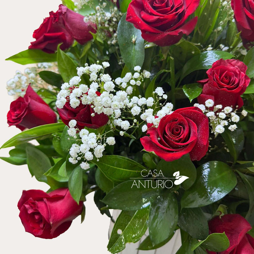 Arreglo de Rosas Rojas con Perla - Imagen 4